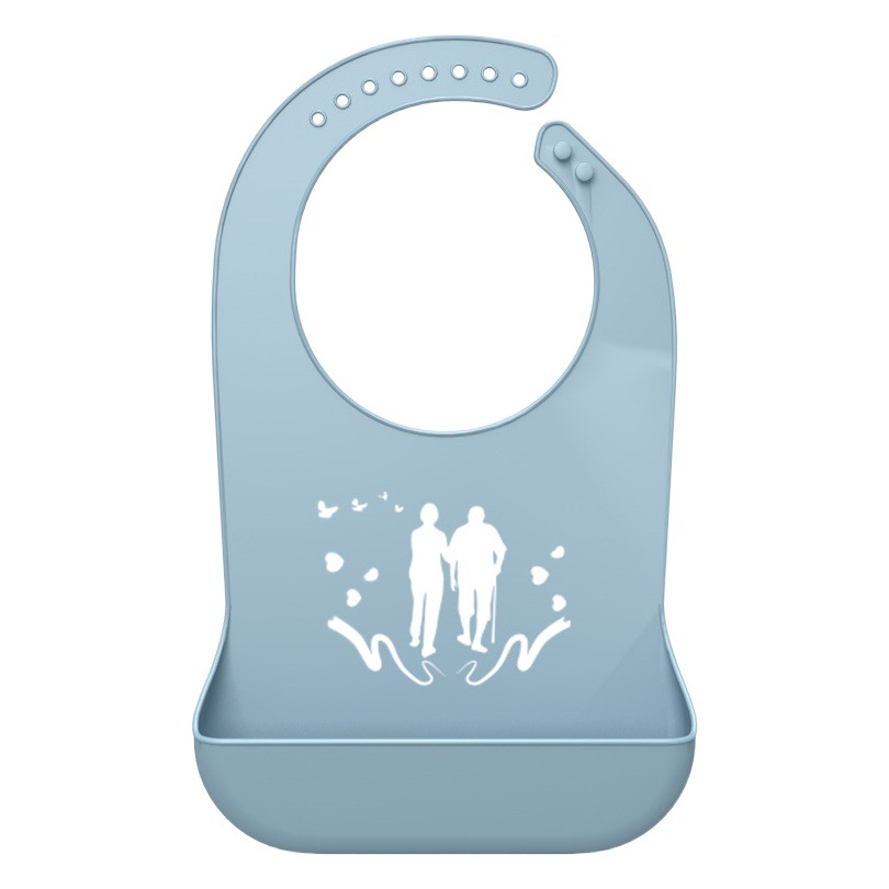 Babero adulto babero adulto de mediana edad y ancianos babero adulto babero grande de silicona a prueba de agua