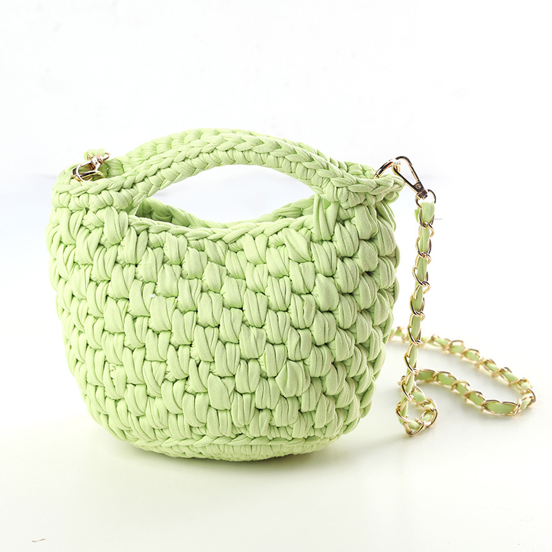 Women's Large Woven Fabric Solid Color Cute Weave Square Zipper Straw Bag display picture 2