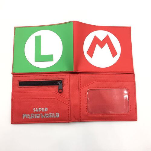 Mary Wallet super mario anime peripheral Mario student short two-fold wallet card holder coin purse