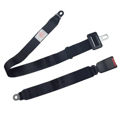 Wholesale car two-point seat belt bus truck school bus amusement equipment two-point protective belt safety belt A (Car seat belt) - welded-two-point-safety-belt-black