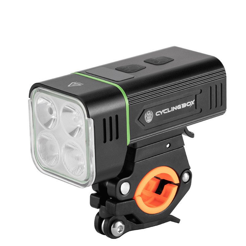 Bicicleta de cuatro cabezas lámpara USB recargable Faro de aleación de aluminio faro 1800 lúmenes faro equipo de equitación