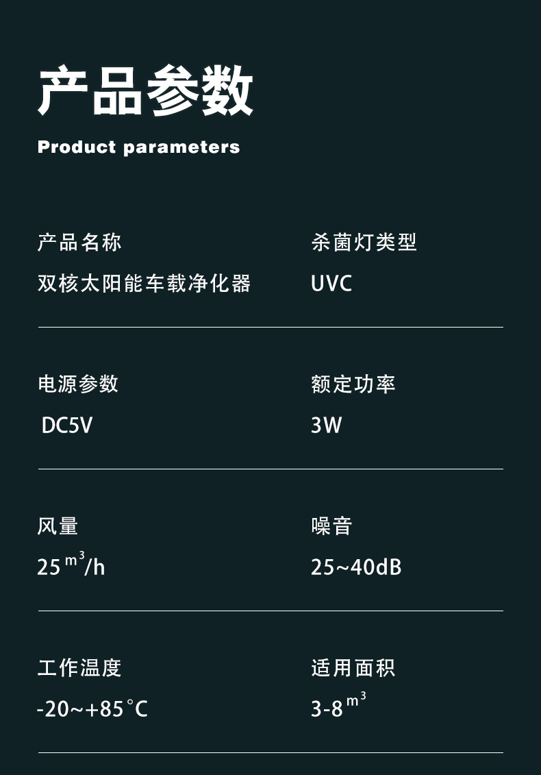 Car Air Purifier for Use in Cars, Negative Ion Ozone Bar for Odor Removal, Formaldehyde Sterilization and Aromatherapy