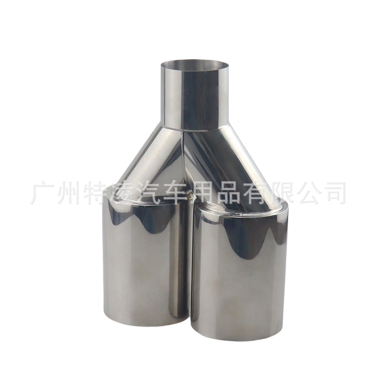 Car Modified Exhaust Pipe Tailpipe with Dual Outlets, Single-Layer Stainless Steel Tailpipe, One-To-Two Car Modification Dual Outlet Tailpipe