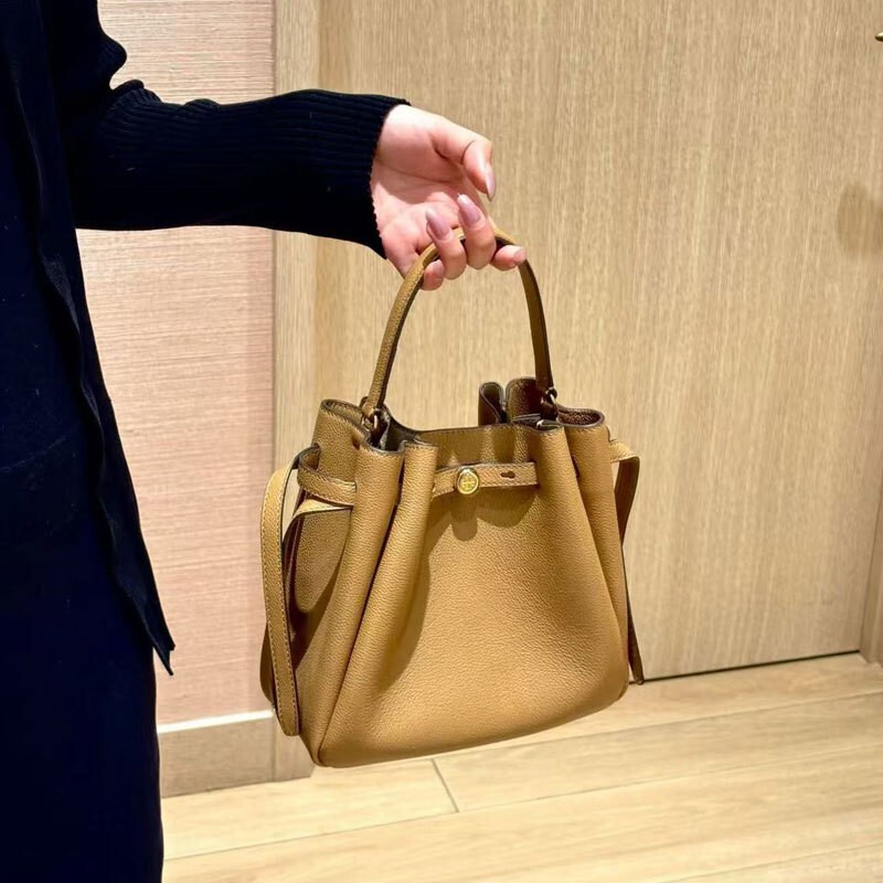 Cross-border TB women's bag 2026 new model Qin Lan's same style genuine leather ROMY commuter handbag bucket bag basket crossbody bag