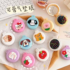 Directly supplied from the manufacturer, air cushion comb, small comb, flip-top cute cartoon folding airbag comb, small mirror comb, integrated