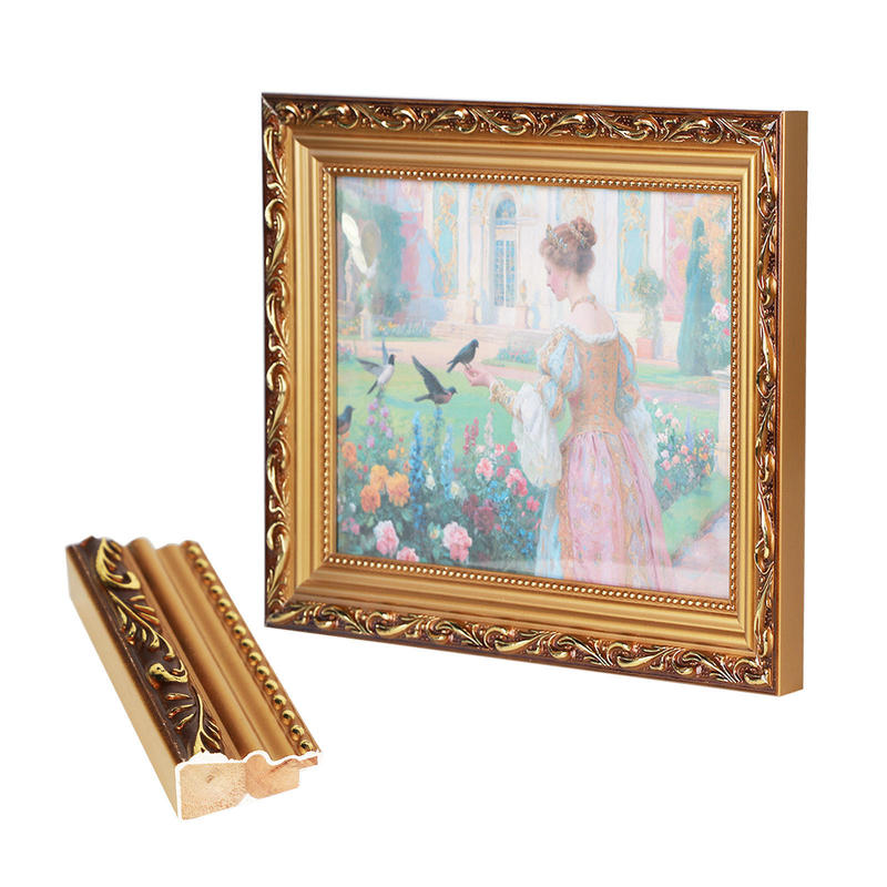 European-Style Antique Oil Painting, Western Court Figure Decorative Painting, Entrance Corridor Bedroom Painting, Retro Classic Wooden Picture Frame