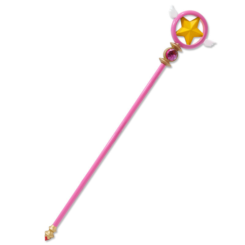 摩卡少女樱道具武器百变小樱魔法手杖 阵库洛牌星之杖鸟头转盘包|undefined