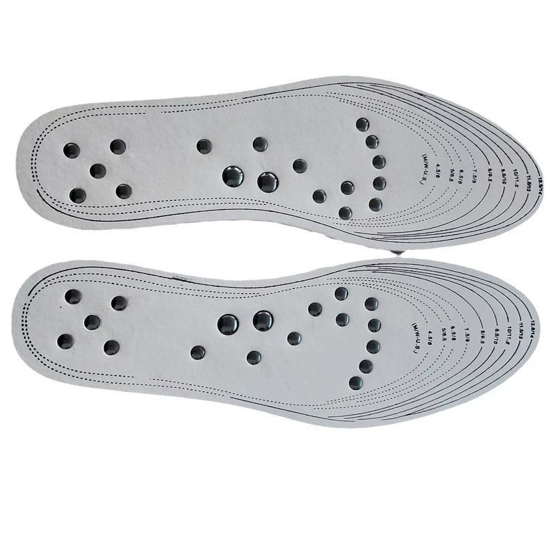 Магнитные стельки Восемнадцать магнитных нескользящих, устойчивых к запаху, дышащих, поглощающих пот повседневных стелек для мужчин и женщин