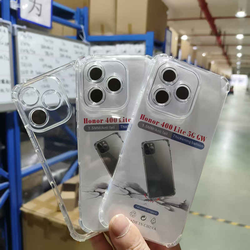 Four-Corner Anti-Fall Mobile Phone Case Transparent Tpu Suitable for Honor 400Pro 5g Domestic/Honor 400Pro 5g Foreign