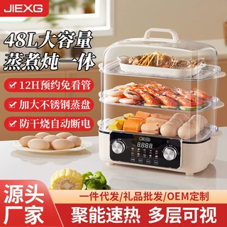 德国JIEXG电蒸锅多功能家用大容量三层蒸汽锅2025新款蒸煮一体锅