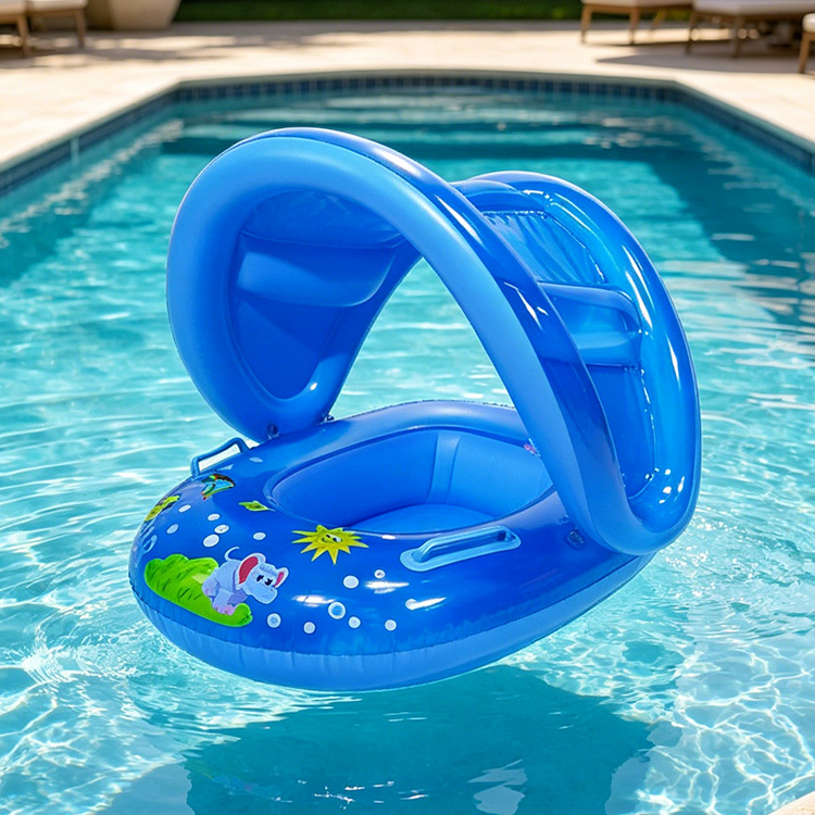 Anillo de natación infláble para niños pequeños barcos de agua para bebés embarcaciones de agua engrosado PVC asiento de niños PVC ecológico image 41