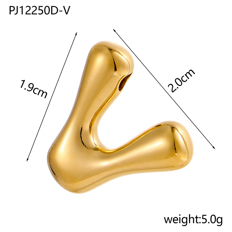 6g Weight Pendant Jewelry Making Type DIY Ornament Accessories Classification 1 Piece Quantity 304 Stainless Steel Material Letter Pattern All Seasons Season Plating Design Classic Style Style 1 Piece 304 Stainless Steel Letter Pendant DIY Ornament Accessories 23
