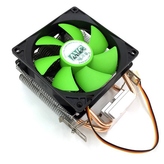 Комплект охлаждения AVC Desktop AMD 1155 1156 CPU кулер бесшумный вентилятор, медные две теплопроводные трубки радиатор