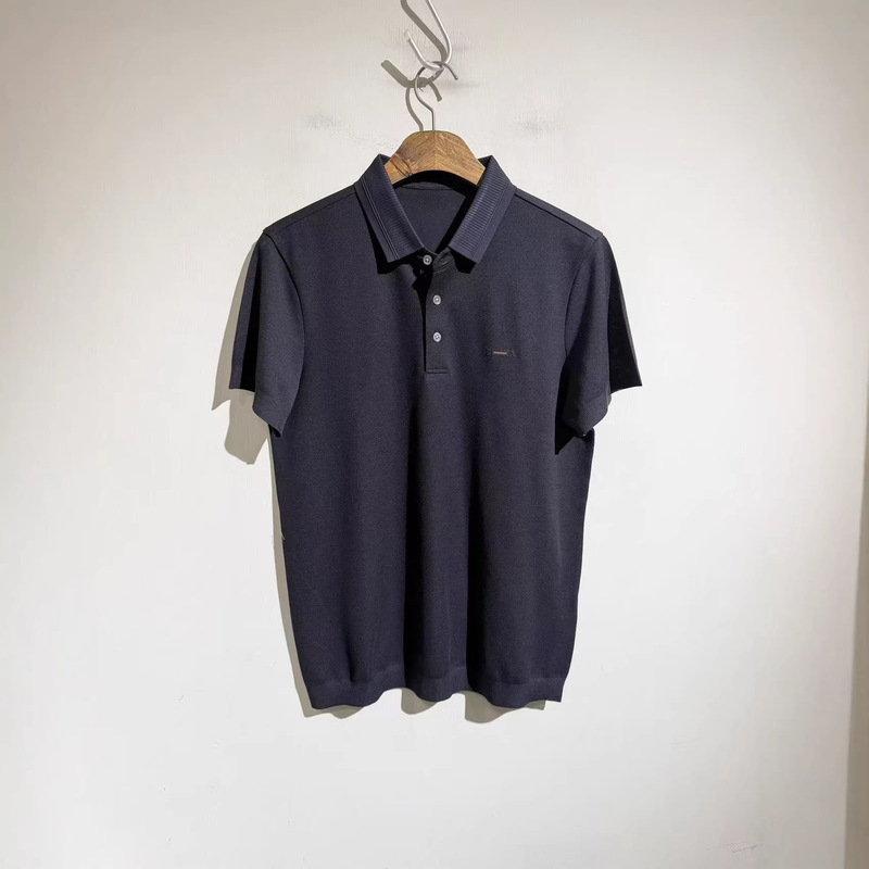 2025 New Summer Men's Shirts, Middle-Aged Loose Casual Pure Cotton Tops, Lapel Shirts, Short Sleeves