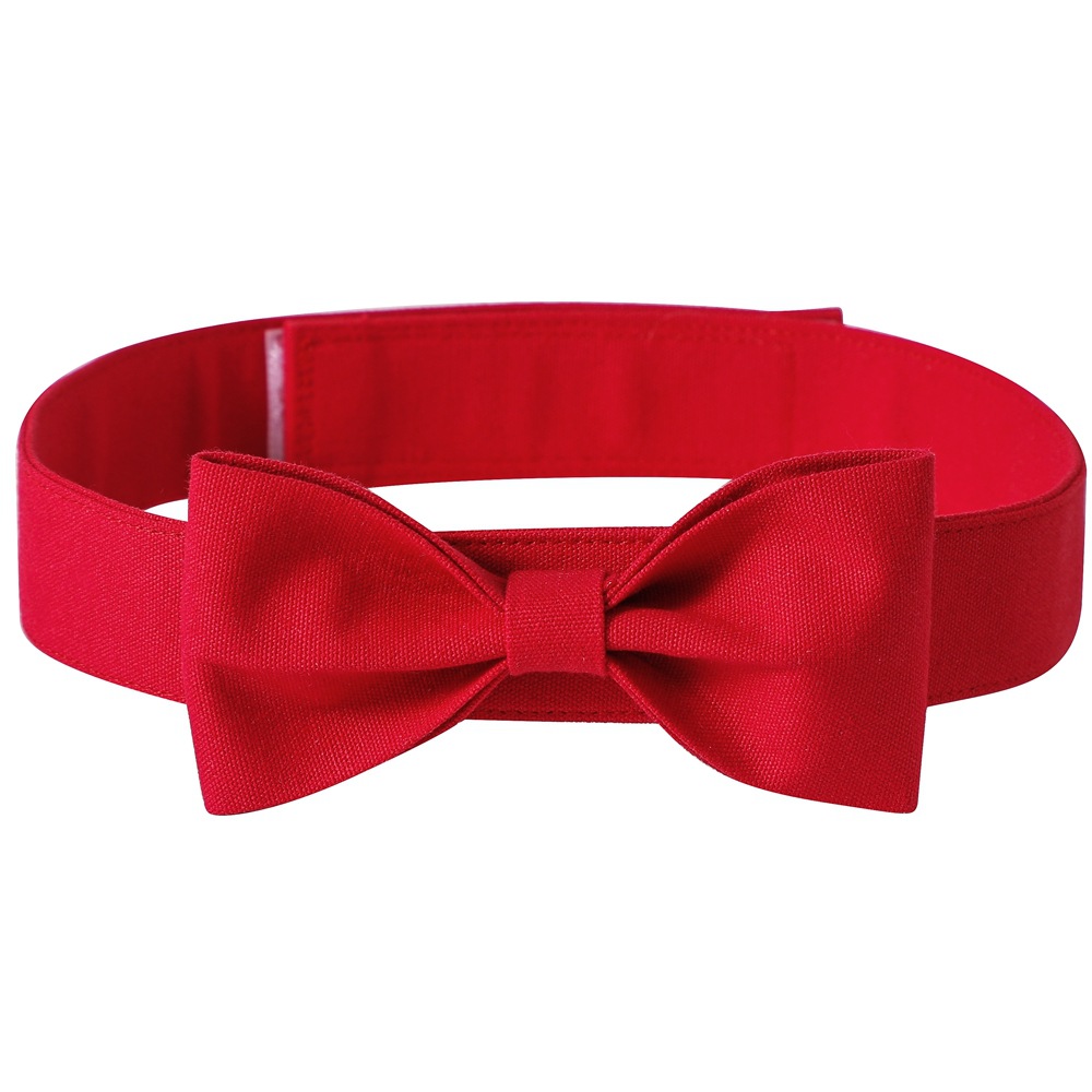 Punto transfronterizo Tanpopo Perro mascota de algodón de estilo británico Pajarita Velcro Collar de perro ajustable