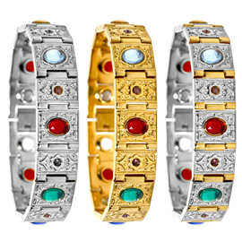 影琪爆款诸石磁性彩色钻几个色系精品高档手链。。