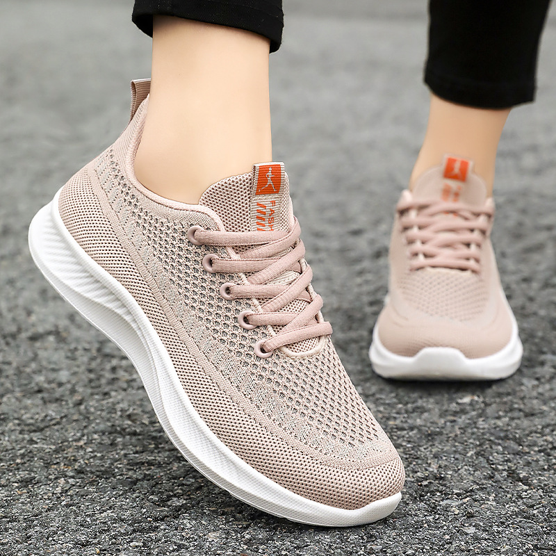 Zapatos de mujer zapatos casuales de verano de todo fósforo zapatos individuales zapatos para correr huecos y transpirables zapatos deportivos cómodos de suela blanda al por mayor transfronterizo