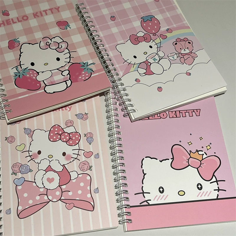 Тетрадь Notebook (Hello Kitty) A5 спиральная пружина, толстая бумага, школьная тетрадь с милой обложкой