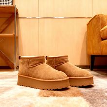 2025冬季鞋子真皮雪地靴女棉鞋复古休闲百搭防水厚底加绒保暖女鞋