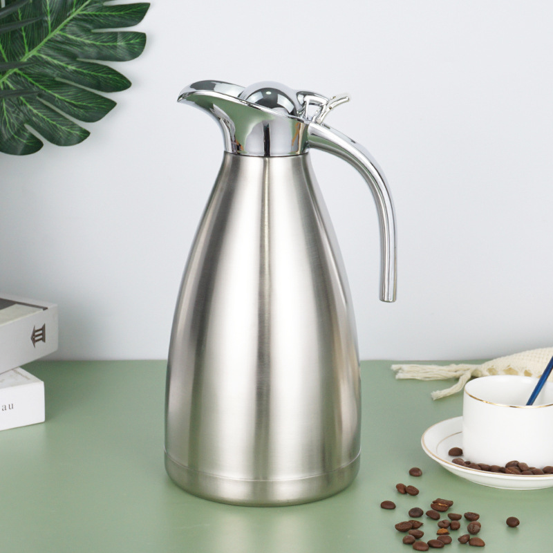 304 olla térmica de acero inoxidable de estilo Europeo de doble capa de vacío cafetera hervidor de agua de gran capacidad LOGO regalo al por mayor