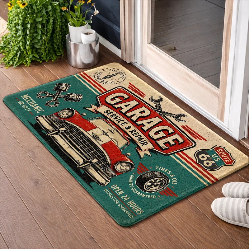 TEMU American retro distressed style diatomite floor mat, dirt-resistant entrance mat, bathroom absorbent foot mat, available for drop shipping