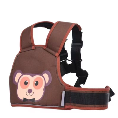Electric Motorcycle Children's Strap Summer: Car seat belt - brown-kiwi-monkey-strap