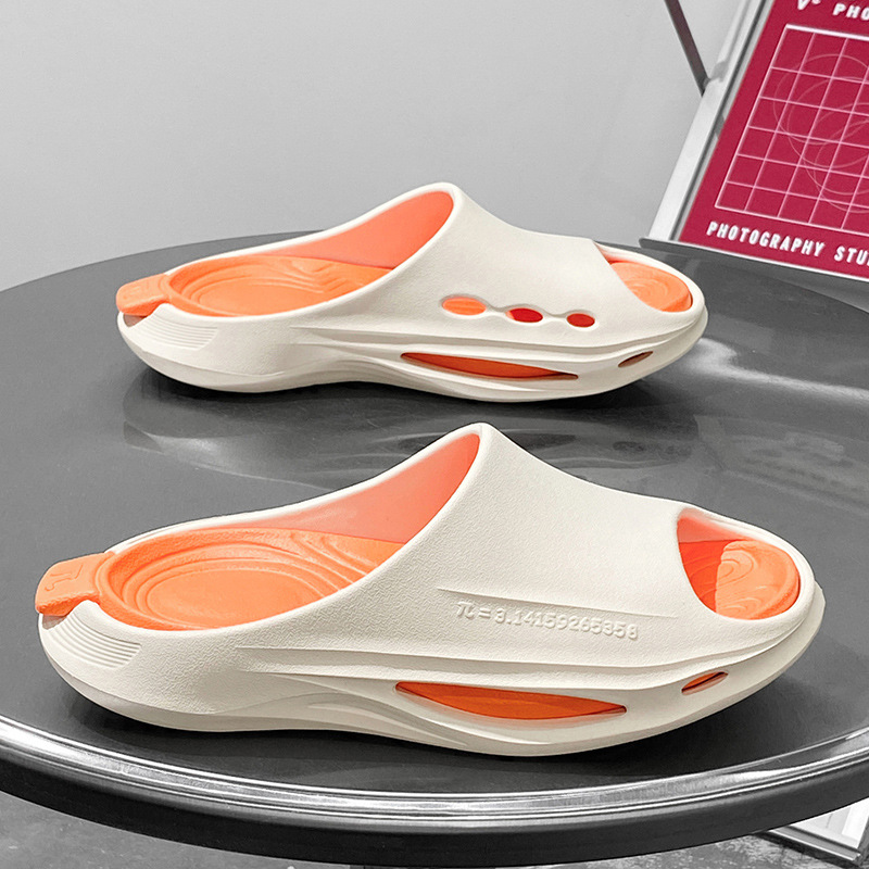 Zapatillas para hombres y mujeres con suela gruesa en verano para casa interior para parejas de baño para pisar excrementos zapatillas frías se pueden usar