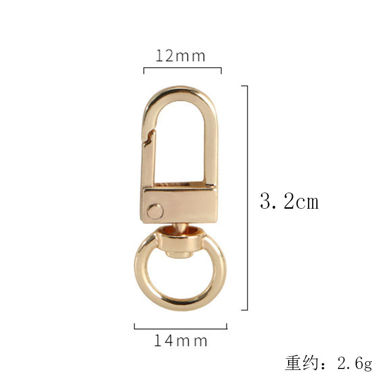 Aleación de zinc giratoria llavero accesorios DIY accesorios multicolor opcional 32mm bolsos universales hebilla al por mayor