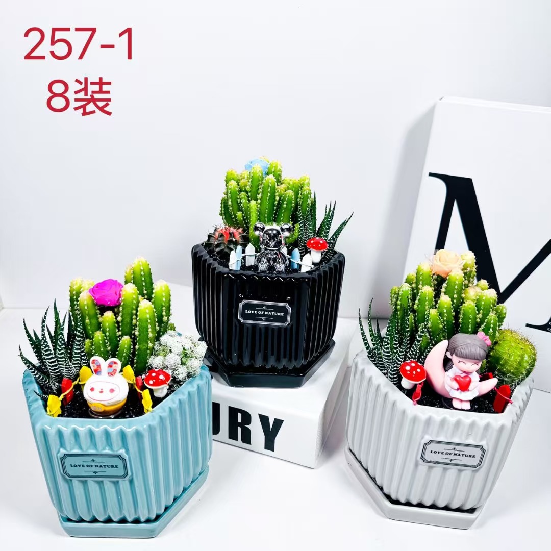 Cactus combinación de vidrio cerámico base de guangzhou venta directa factura boleto especial soporte de cotización de tres partes fábrica directa