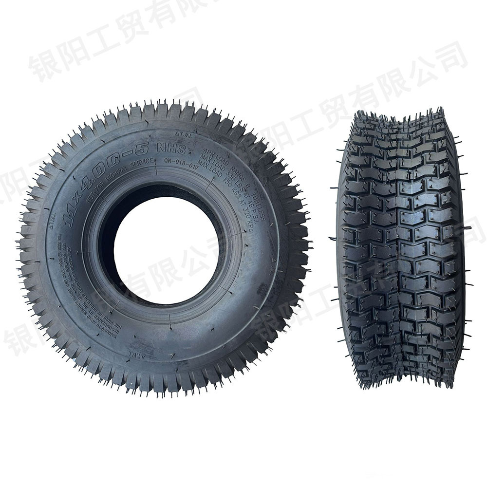 11X4.00-5 Snow Tires for Lawn Mowers, 5inch Vacuum Tires, Wear-Resistant Electric Vehicle 11*-5 Tricycle