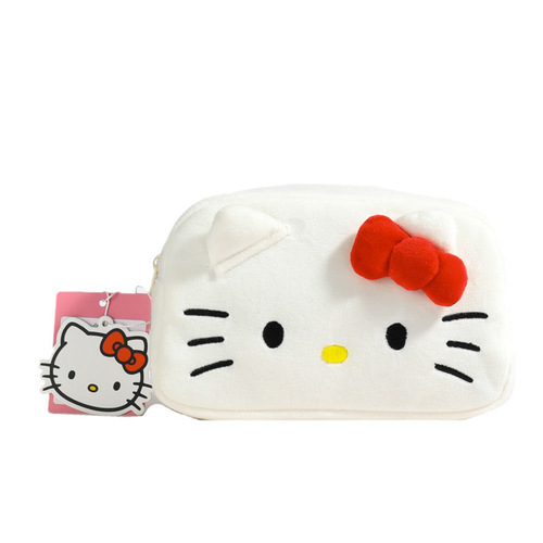 Sanrio Hello Kitty Creative Three-dimensional Cosmetic Bag Cute Cartoon Large Capacity Premium Plush Storage Bag