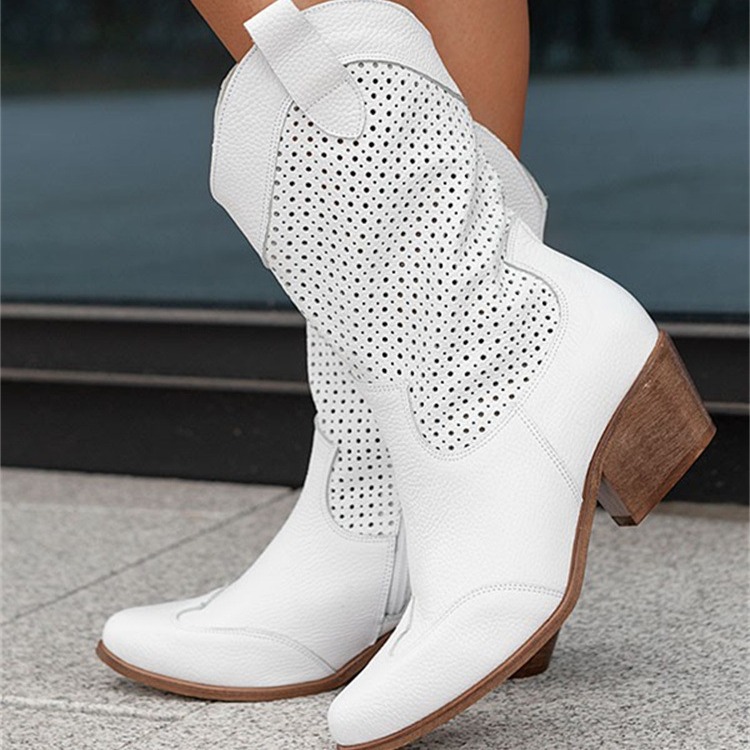  Women's Shoes winter new  style mid heel 40 43 burnt suede low top women's boots trend_ipsvogv.com