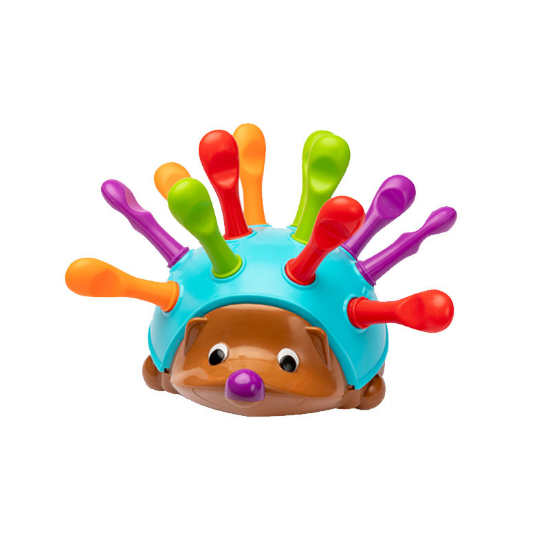 Cross-Border Children's Puzzle Small Hedgehog Early Education Cognitive Color Number Concentration Fine Motor Training Toys for 1-3 Year Olds
