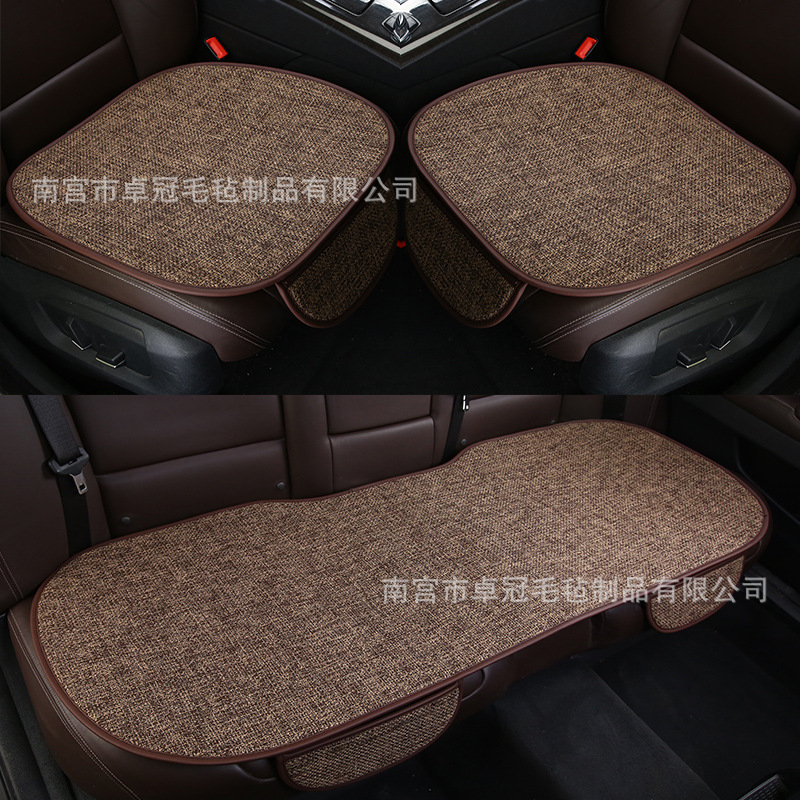 Car Seat Cushion, Suitable for All Seasons, Five-Seater Three-Piece Set, Linen Single Seat Cushion, Cross-Border Trade, Temu, Amazon, Independent Platform