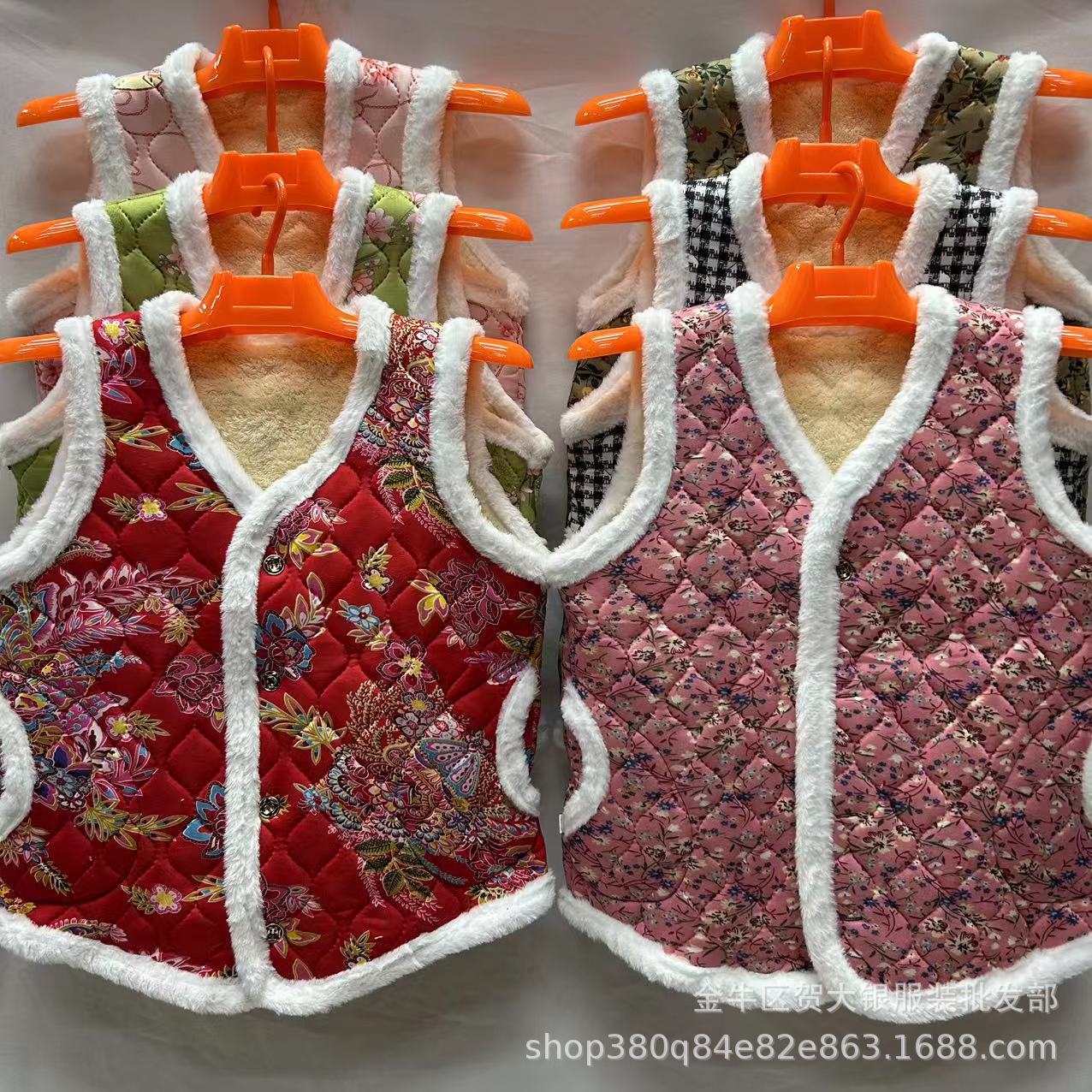 2025冬季女士棉马甲坎肩中老年妈妈装加绒加厚保暖背心开衫上衣