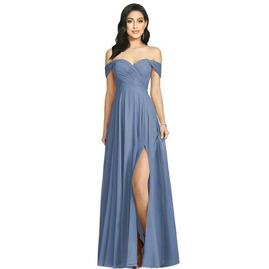 European and American One-Shoulder Evening Dress 2025 New Fashion Banquet Dress Elegant and Elegant Amazon Cross-Border Bridesmaid Dress