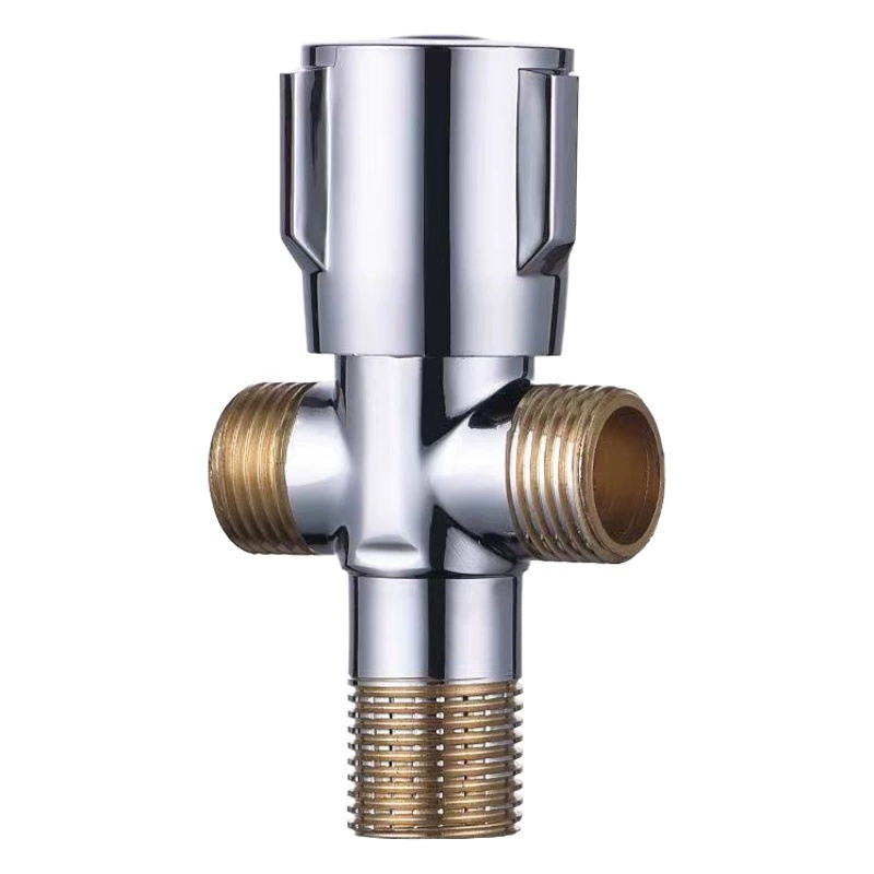 Полностью треугольный клапан с медным корпусом холодный и горячий Трехходовой водонагреватель для туалетной воды один-в два выхода четырехточечный треугольный клапан