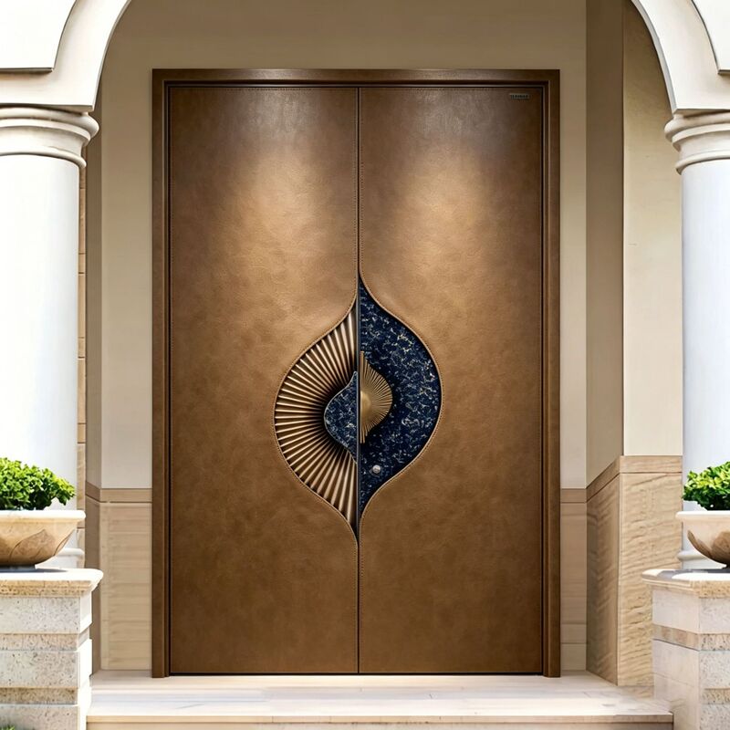 Custom-Built Villa Entrance Door, Cast Aluminum Double-Door Entry Door for Home Use, Anti-Theft Door, Armored Door, High-End Custom-Built Villa Entrance Door, Cast Aluminum Double-Door Entry Door for Home Use, Anti-Theft Door, Armored Door, High-End