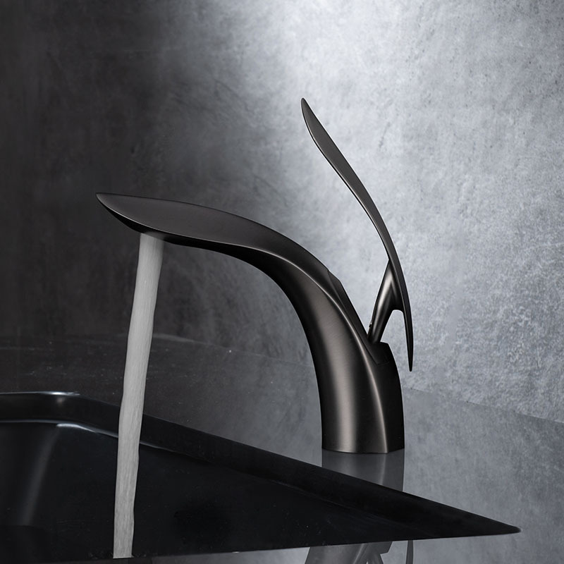 Cross-Border Countertop Basin Tall Hot and Cold Faucet Nordic Style Black Kitchen and Bathroom under Counter Wash Basin White Copper Faucet Cross-Border Countertop Basin Tall Hot and Cold Faucet Nordic Style Black Kitchen and Bathroom under Counter Wash Basin White Copper Faucet