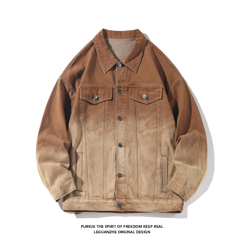 Autumn winter new shirt plus size men's and women's denim top loose jacket_voghion.com