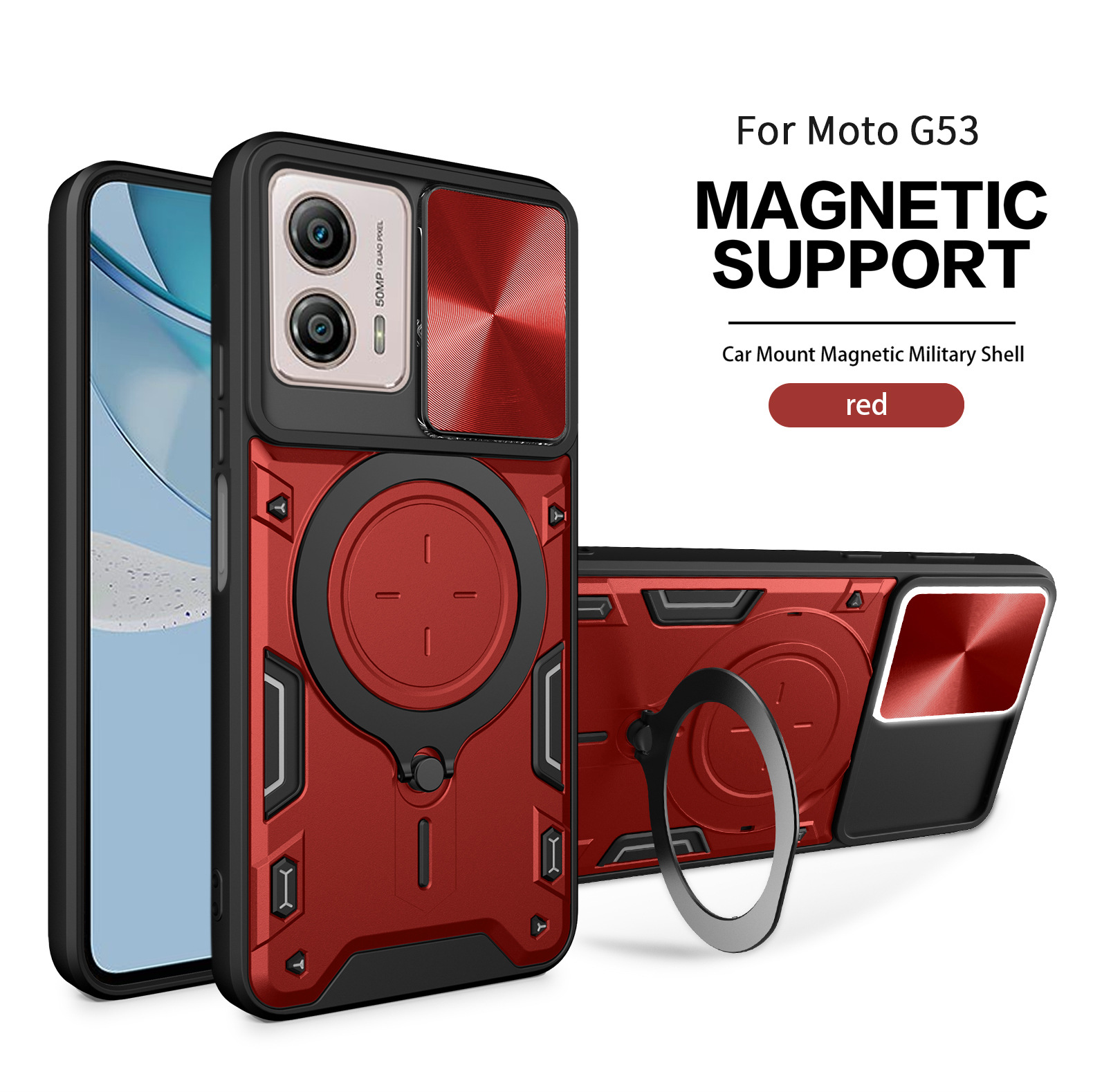 Funda Protectora para Teléfono con Ventana Deslizante Estilo Hogar para Moto Edge60Pro, 60Fusion, Soporte Magnético Giratorio