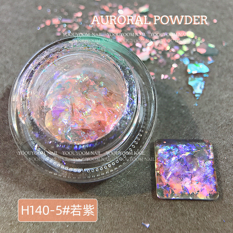 日本式の新商品のネットの赤いネイルの月光の欧泊の粉の極光の雲の錦の粉のフラッシュの粉の明るい切れの爪は装飾品の卸売りを貼ります|undefined