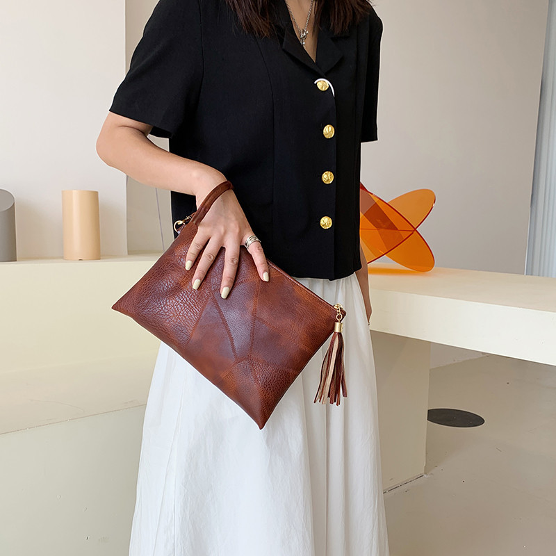 Bolso de hombro vintage para mujer, diseño plisado