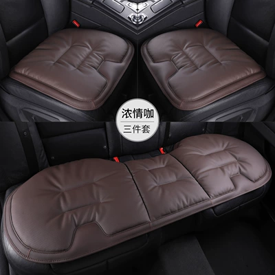 Car Seat Cushion, Nappa Leather: Seat cushion, seat cover - super-anti-slip-strong-love-coffee-three-piece-set-for-the-whole-car