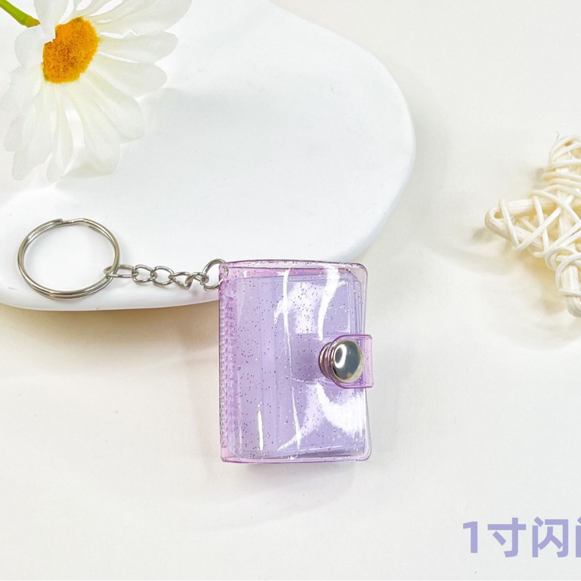 1inch 반짝이는 보라색 16 사진