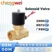 全铜蒸汽电磁阀高温锅炉蒸汽阀2L/US系列2分4分6分1寸 高压16公斤