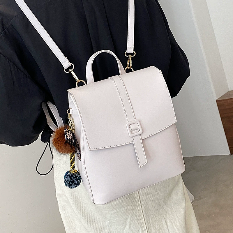 Retro backpack, summer capacious shoulder bag, high-quality style