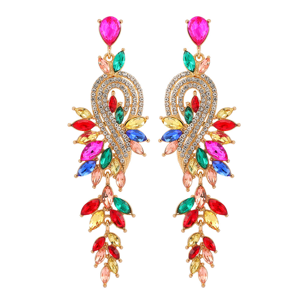 Elegant and exquisite sweet leaves notes pendant earrings femininity High sense earrings jewelry cross-border wholesale