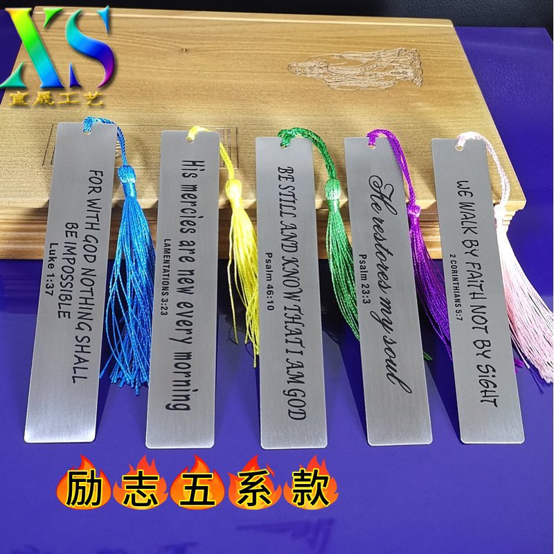 Suministro transfronterizo al por mayor inspirador metal acero inoxidable marcador Inglés carta marcador Sección del maestro letras marcador comercio exterior