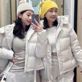 lulu同款Wunder Puff Jacket四格连帽羽绒服泡芙短款鸭绒超轻外套